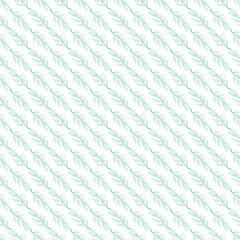 Seamless Mint Leaf Pattern Background Botanical Line Art Repeatable Design For Textiles And Stationery © salma