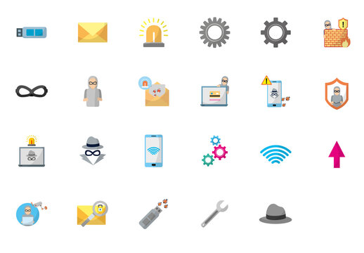 Internet Security Illustration Set