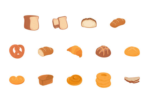 Bread Bakery Illustration Set