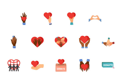 Colorful Charity Illustration Set