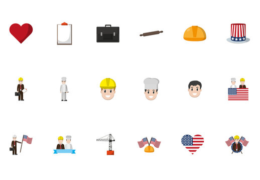 Profession Worker Illustration Set