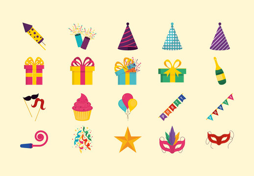 Party Celebration Illustration Set
