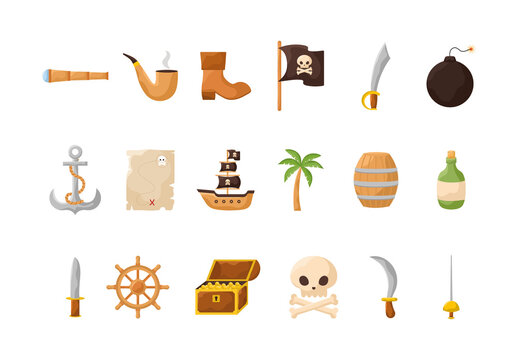 Pirate Adventure Illustration Set