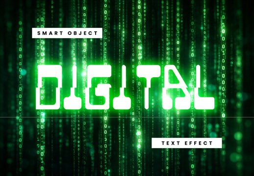 Digital Matrix Text Effect