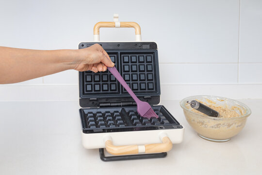 Greasing Waffle Maker with Coconut Oil