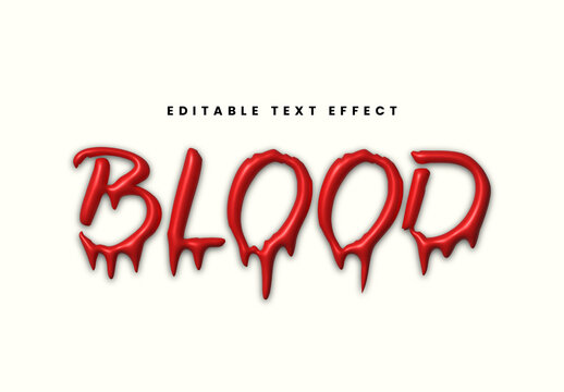 Blood Dripping Text Effect