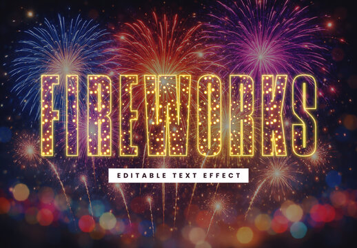 Fireworks Explosion Text Effect
