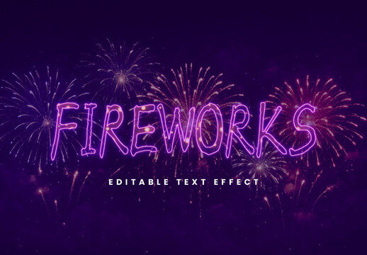 Fireworks Glow Text Effect