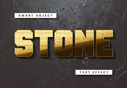 Golden Stone Text Effect