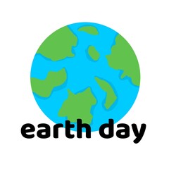 Concept for the celebration of Earth Day on April 22. Blue, green, round, stickers, posters, banners.