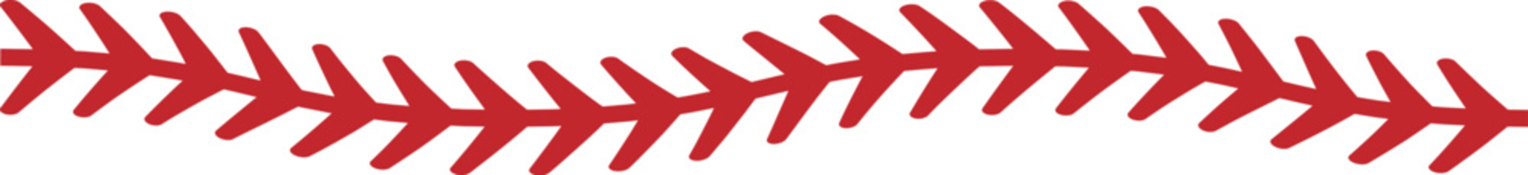 Baseball stitches creative red element