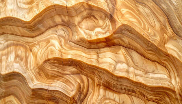 Abstract wood grain texture with wavy lines and natural light patterns