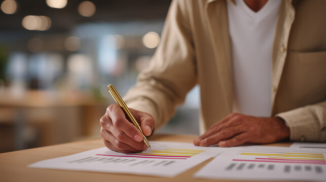 Solo entrepreneur comparing two vendor contract terms highlighted in yellow and pink on identical documents side by side demonstrating critical supplier negotiation for early-stage resource optimiza