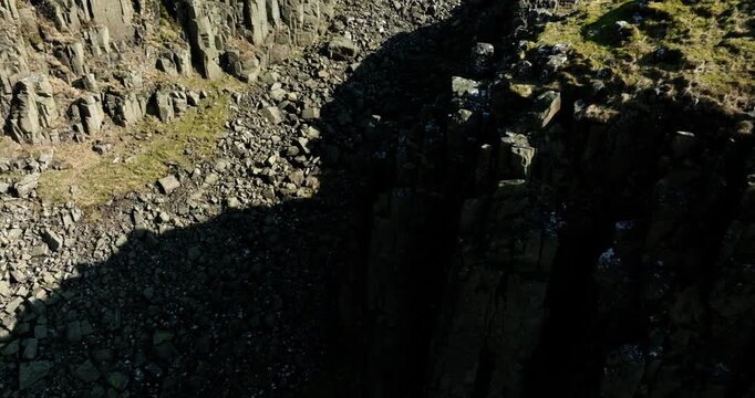 Rocky cliffs of high cup nick