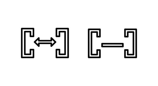Frame interval and frame gap icons