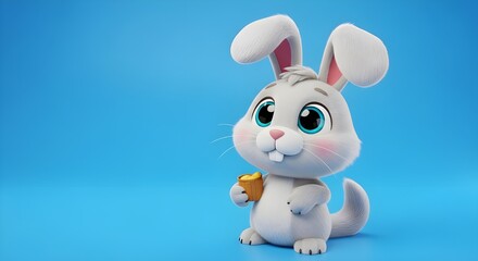 Obraz premium Cartoon-style bunny concept.