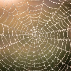 Naklejka premium Dew Drops on Spider Web