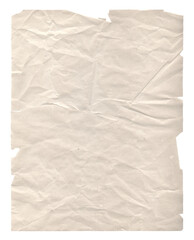 Obraz premium Wrinkled paper texture monochrome isolated on white