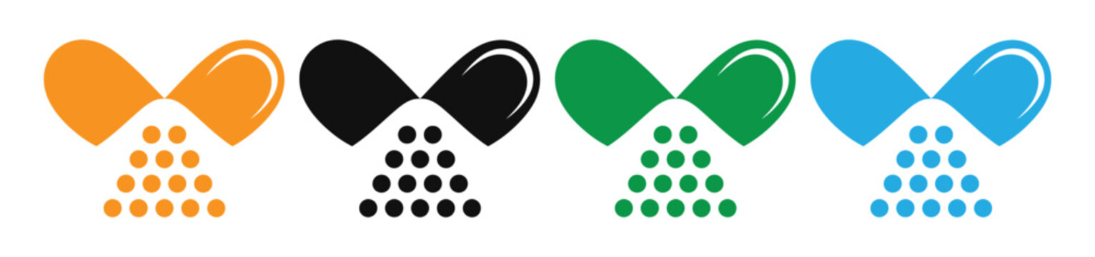 Braille alphabet icons in different colors for accessibility concepts vector illustration