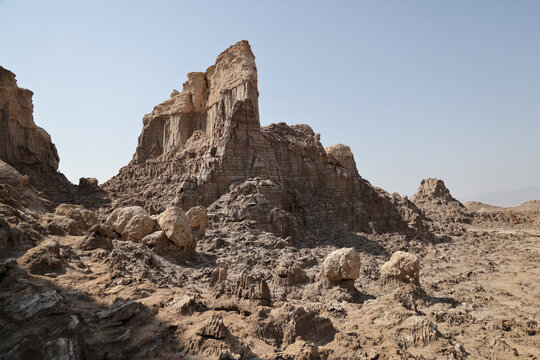 The salt columns of Dallol volcano, Ethiopia