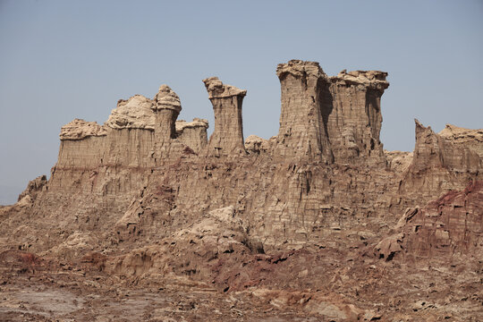 The salt columns of Dallol volcano, Ethiopia