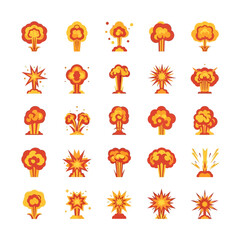 Obraz premium Explosion Icons Set
