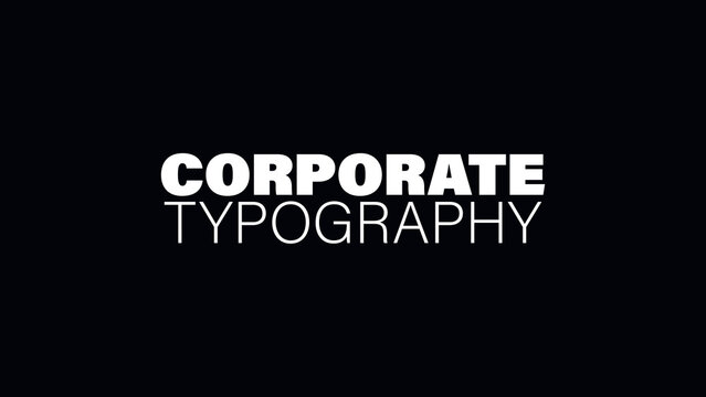 Corporate Typography