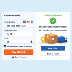 Order Confirmation Payment With Card With Credit Card