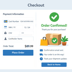 Checkout Order Confirmation With Card With Card Number