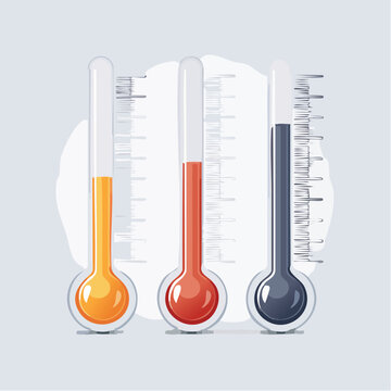 Thermometer-Icon-Set &ndash; Temperaturanzeige und Level-Indikator Symbole
