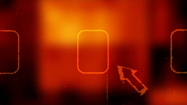 Vintage film reel overlays featuring flickering red and orange light leaks, distressed celluloid textures, dancing dust particles, classic sprocket holes, and a prominent cursive letter drifting past