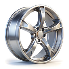 Obraz premium car alloy rim isolated on white background 3d illustration