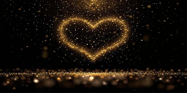 A romantic vector illustration featuring two red hearts glowing like stars in the night sky as a beautiful symbol of love for a valentine celebration
