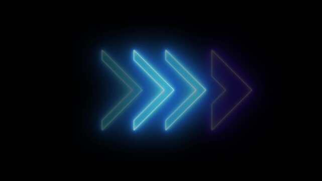 Outline Neon Arrows