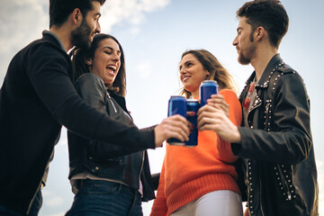 Obraz premium Celebration and Friendship in an Outdoor Environment