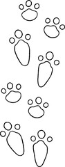 Animal Rabbit Paw Outline © Chawal