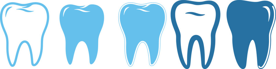 Dental x ray series assessing tooth health and root canal treatment © Shahinur