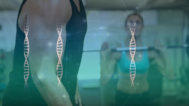 Animation of medical data processing over fit african american men