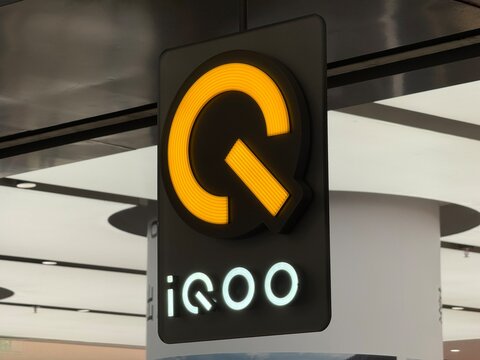 Shanghai,China-March 31st 2026: iQOO brand logo store sign