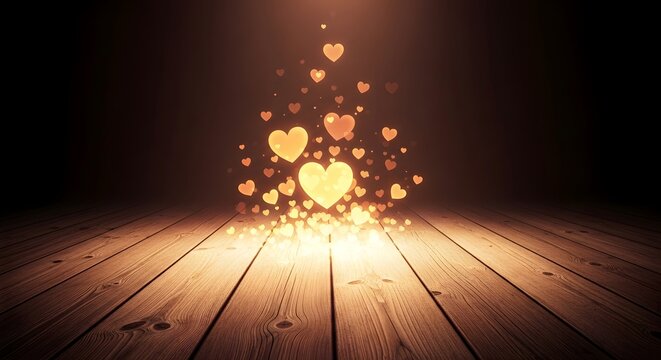 Heartwarming mother's day celebration glowing hearts and festive lights for mom