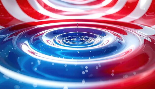 Water droplet impacting rippled surface flag