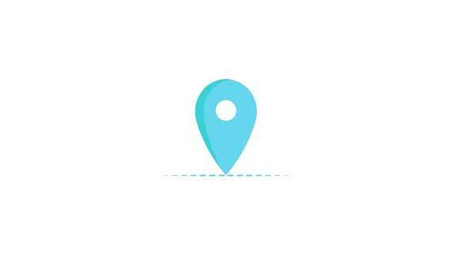 Navigation Marker: A minimalist icon, a serene light blue pin, serves as a digital guide, offering clear directional insights, representing points of interest on a map