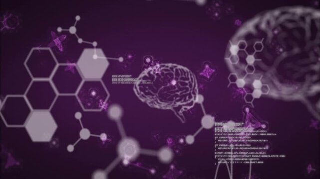 Scientific data processing and brain activity animation over molecular structures