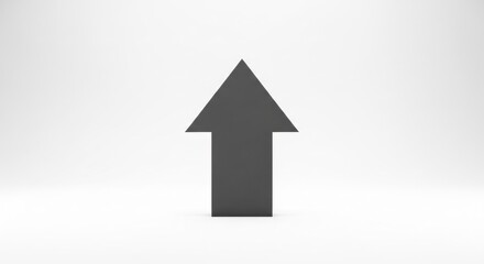 Fototapeta premium Simple Up Arrow Graphic on White Background for Directional Guidance.