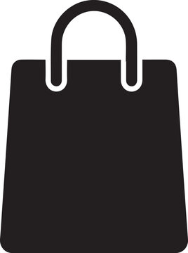 Retail Commerce Bag Silhouettes App Icon Vector