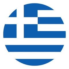 Obraz premium Greece Flag in Circle Shape