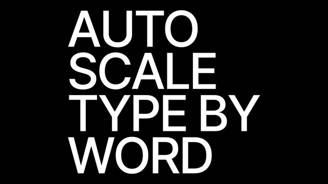 Autoscale Type by Word