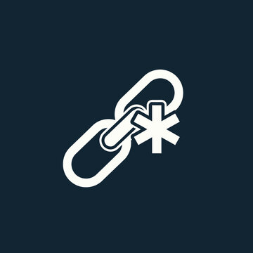 Broken Link Icon for Website Error.