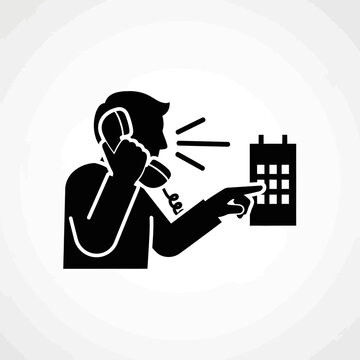 Man Making a Phone Call at Office.