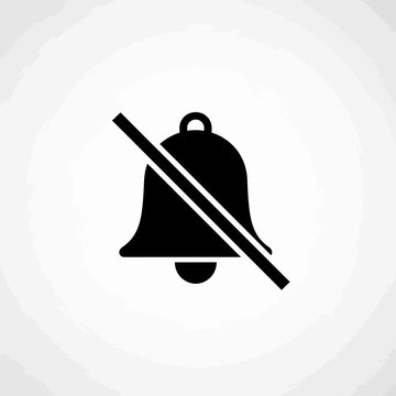 Mute notification bell icon with diagonal line.